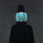 Turquoise sterling silver ring size 10