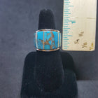 Turquoise sterling silver ring size 10