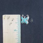 Baby Butterflies Turquoise sterling silver post earrings