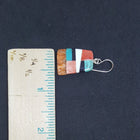 Southwest Inlay Kingman Turquoise Black Onyx Mother of Pearl Spiny Oyster rectangle shell sterling silver dangle earrings