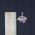 Set The Baby Bear White Fire Opal Purple Turquoise Spiny Oyster sterling silver dangle earrings and pendant