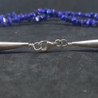 20 inches 2 strands Lapis sterling silver random shape stones sterling silver beaded necklace
