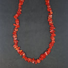 17 inches Coral sterling silver beaded necklace