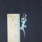 Set The Lizard Turquoise sterling silver dangle earrings and pendant
