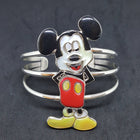 Mouse Mother of Pearl Black Onyx Opal sterling silver cuff bracelet
