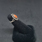 Coral Flower sterling silver ring size 3 1/4 - Vintage