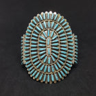 WHOLESALE* VINTAGE Navajo Lavell/Eugenia ByJoe Large Wonderful Cluster with dots Turquoise sterling silver cuff bracelet
