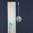 Vintage Hopi lapel round shape sterling silver