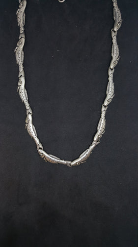 22 inches The trout sterling silver charm necklace