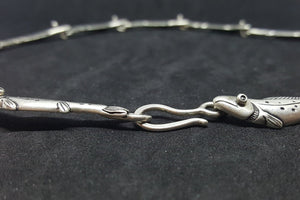 22 inches The trout sterling silver charm necklace