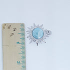 Blue Sun Larimar sterling silver pendant