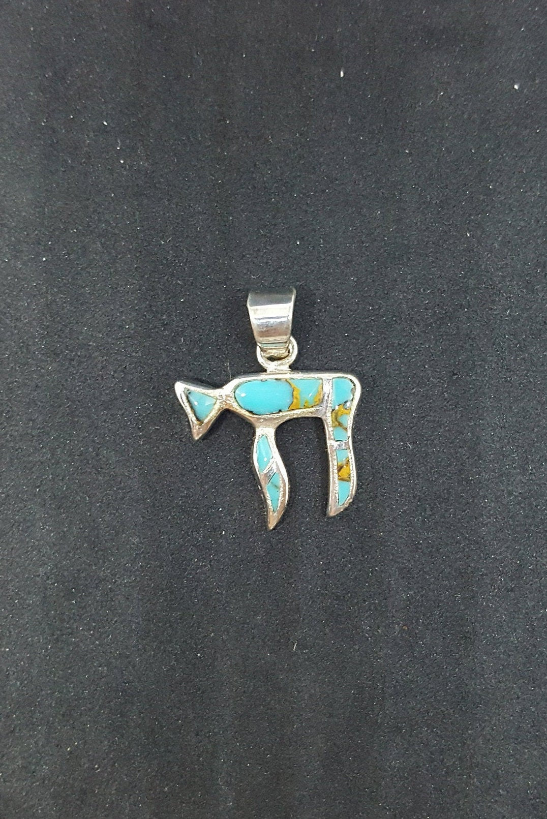Southwest Little Bear Turquoise pendant necklace