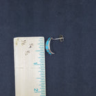 Bending Shell Turquoise sterling silver post earrings - Vintage