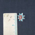 Vintage Southwest Little Star inlay Turquoise Coral sterling silver post earrings