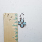 Clover Leaf Blue Larimar sterling silver dangle earrings