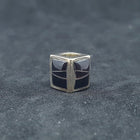 Small Black Onyx sterling silver Rectangular Prism Pandora bracelet beads - 3 styles