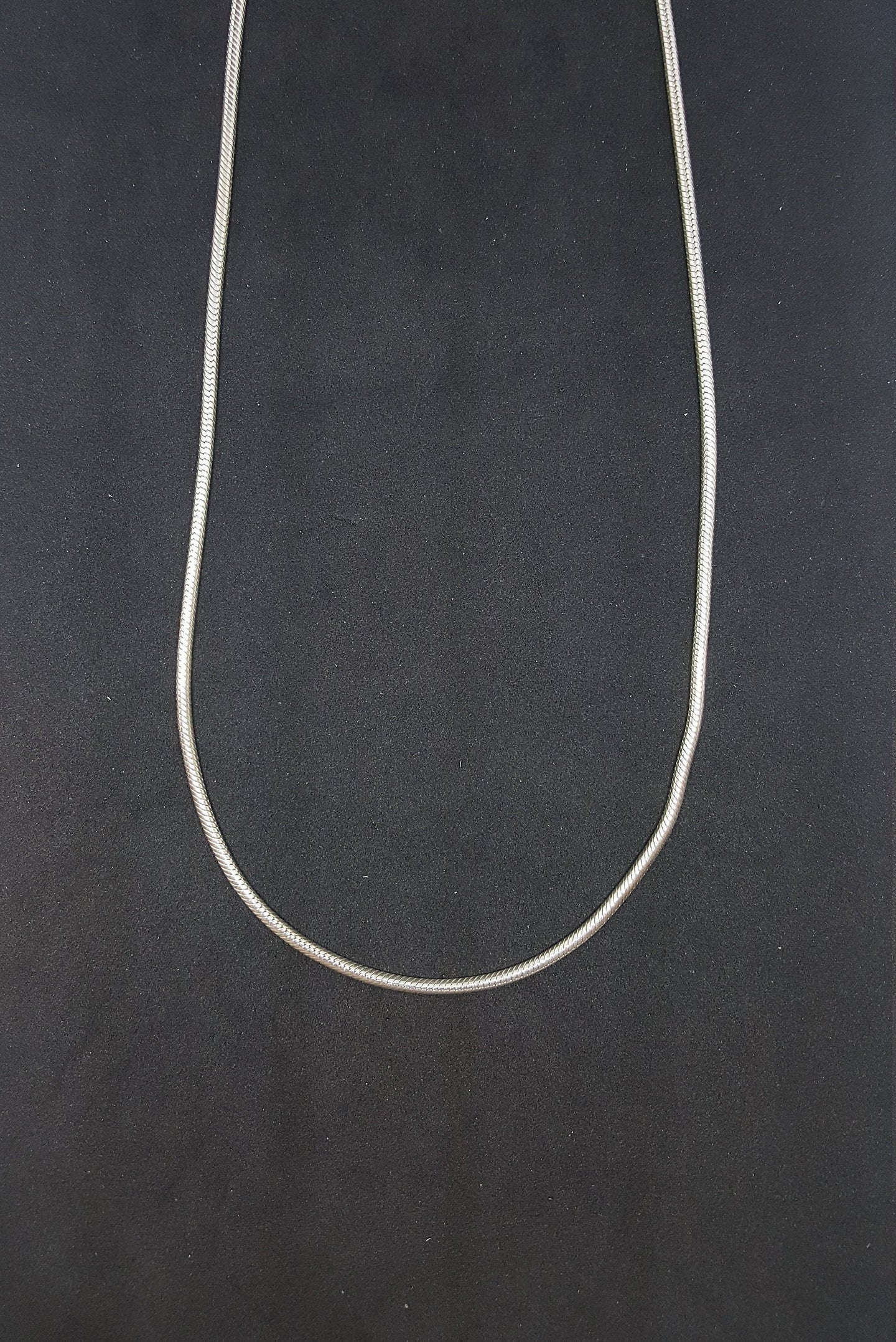 20-22 inches Sterling silver men's beaded necklace