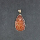 Buddha charm Jade sterling silver pendant