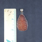 Buddha charm Jade sterling silver pendant