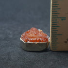 Buddha charm Jade sterling silver pendant