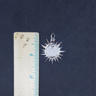 Blue Sun Fire Opal sterling silver pendant