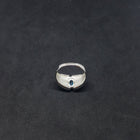 Size 8 1/2 - Blue Fire Opal Topaz Oval Shape Sterling Silver ring