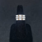 Size 10 - Navajo Sterling silver Ring Arrow Chain design - Signed RE