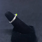 Simple thin Gaspeite sterling silver ring