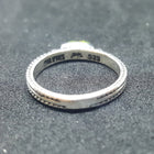 Simple thin Gaspeite sterling silver ring