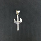 Cactus Kingman Turquoise Blue Fire Opal sterling silver pendant necklace