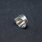 Size 10 3/4 - Native city and Mountain and night sky  Rectangle Micro-inlay multi-stone sterling silver ring