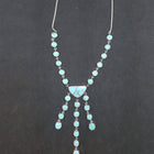 18 inches Turquoise sterling silver beaded necklace
