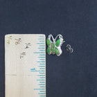 Baby Butterflies Green Turquoise sterling silver post earrings