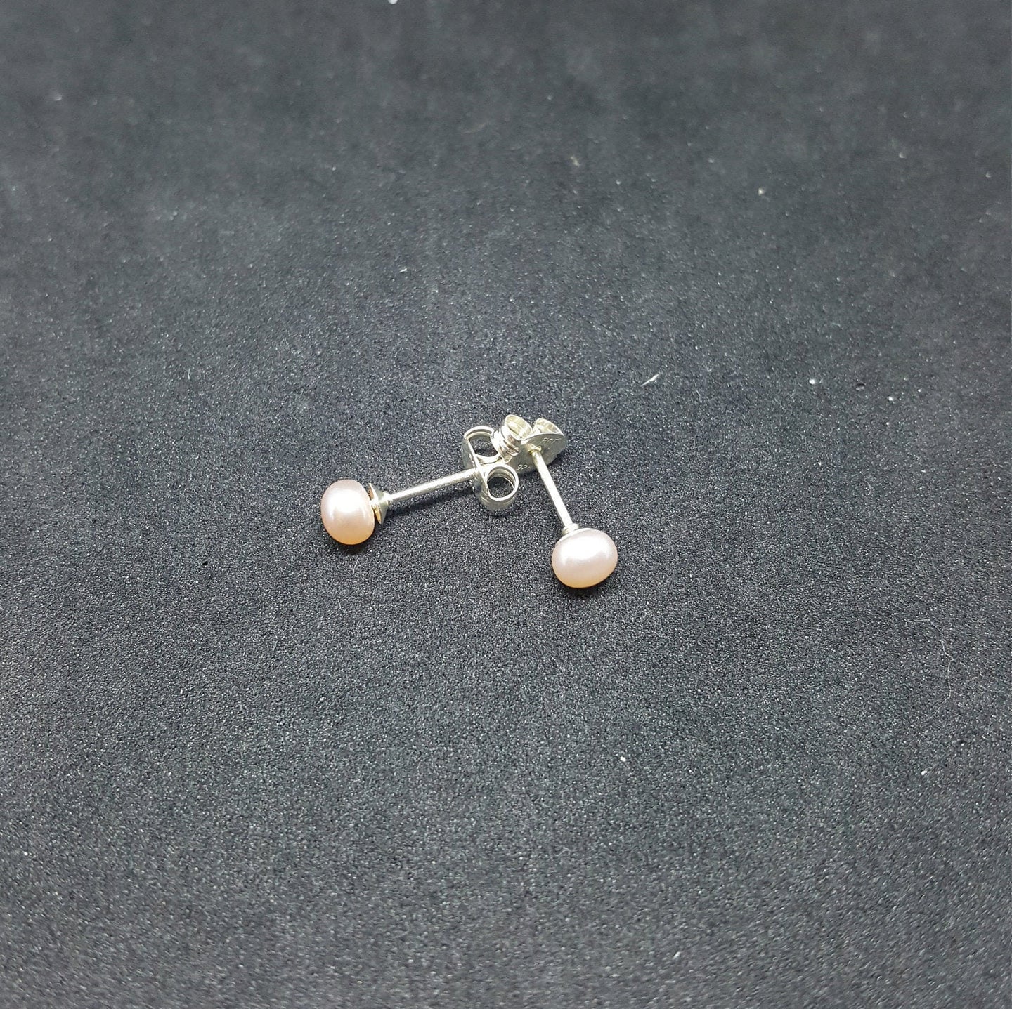 3 mm Mother of Pearl sterling silver post earrings