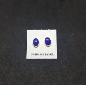 Lapis sterling silver stud earrings