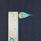 Southwest Bricks inlay Kingman Turquoise Spiny Oyster oval shape shell sterling silver dangle earrings