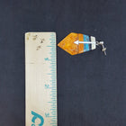 Southwest The White Arrow Kingman Turquoise Mother of Pearl Black Onyx Spiny Oyster diamond shape shell sterling silver post earrings