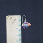 Set The Baby Bear White Fire Opal Purple Turquoise Spiny Oyster sterling silver dangle earrings and pendant