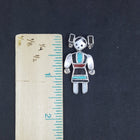 Native lady Inlay Mother of Pearl Turquoise Black Onyx Coral sterling silver pin - Vintage