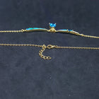 Blue Fire Opal and Topaz Teardrop star with Marquise shape  gold plated sterling silver pendant necklace