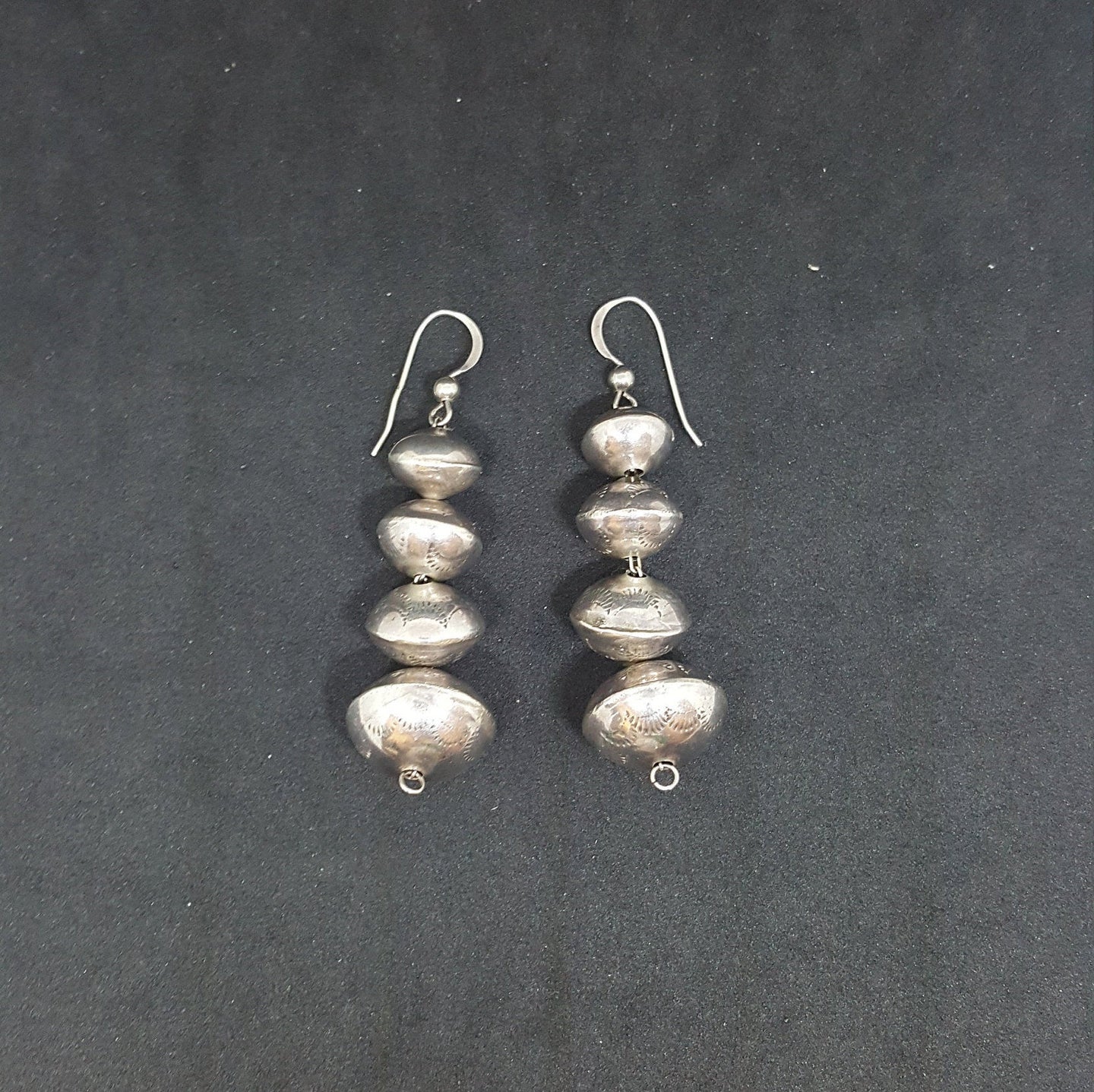 Vintage Sterling silver beads dangle earrings