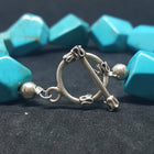 Beauty of Nature Turquoise Random shape sterling silver beaded bracelet