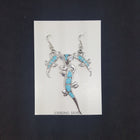 Set The Lizard Turquoise sterling silver dangle earrings and pendant