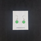 6mm round Gaspeite sterling silver dangle earrings