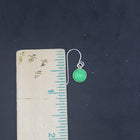 6mm round Gaspiete sterling silver dangle earrings