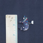 Southwest inlay Bear Galaxy Multi-stones sterling silver pendant necklace