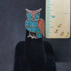 Size 6 - The Wonder Owl micro stones sterling silver ring - Vintage