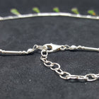 16 inches Southwest The Green Native Houses triangle shape sterling silver beaded necklace