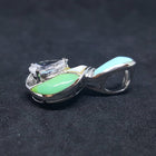 Twisted stones multi-stones sterling silver pendant necklace