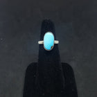 Size 7 - Southwest Simple Turquoise Oval shape sterling silver ring